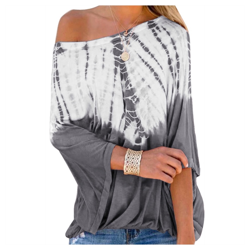 🆕 relaxed batwing tie dye top